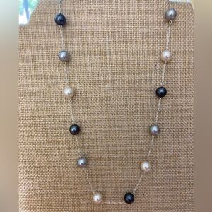 Marked Roman‎ Glass Faux Pearls Necklace